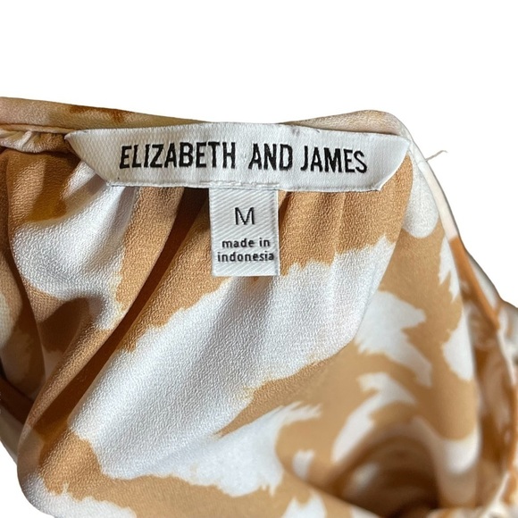 Elizabeth and James Carmel and White Long Sleeve Billowy Blouse Size Medium - Picture 5 of 10